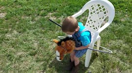 Toddler wants to race horses