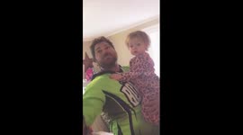 Dad get scolded by a 22 months old daughter