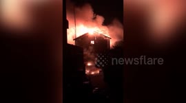 Chinese university dormitory bursts into fire