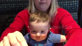 Baby tires lemon for the first time