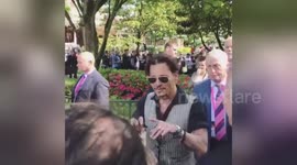 Johnny Depp and Orlando Bloom visit Disneyland Paris