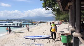 Blue Seas at Gili Trawangan Island, Indonesia