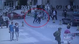 Man sweeps legs of alleged thief
