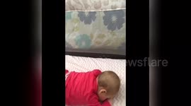 Newsflare Edit - Baby won't wake up until she hears Mickey Mouse