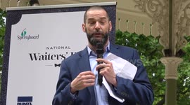 Fred from 'First Dates' introduces annual Waiter's Race in London