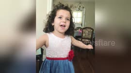 Newsflare Edit - 4 year old passionately sings MY WAY by Frank Sinatra