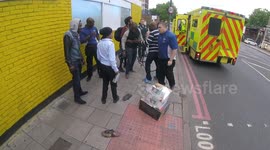 Violent Shoplifter Restrained, Bites and Escapes