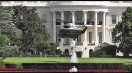 Obama's helicopter arrival and landing - White House -  Washington
