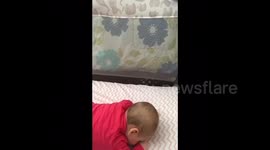 Baby won't wake up until she hears Mickey Mouse