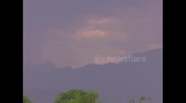 Pleasant weather cloud and sunset