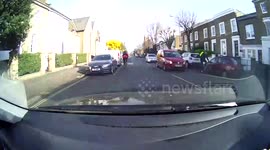 Cyclist's amazing escape caught on dashcam