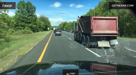 Lorry veers off US highway and crashes