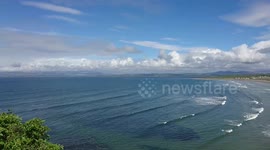 Beautiful morning on a quiet Rossnowlagh beach Donegal Ireland