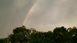 Lightning rainbow caught on camera