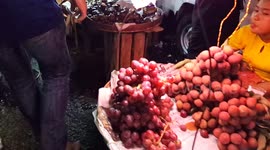 Night Market Street Food stalls in Myanmar, Yangon