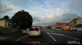 Overtaking on a Pedestrian Crossing - Dash Cam Footage New Zealand