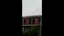 OUTSIDE VIDEO OF JAIPUR INCOME TAX DEPARTMENT BUILDING ON FIRE