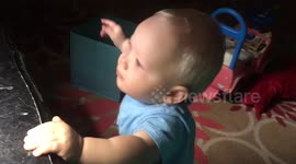 10 month old telling mom to stop