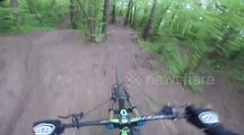 Mountain Bike Jump Crash