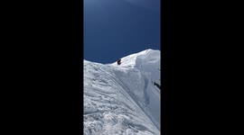 Backflip of zermatt cornice, 30th of april