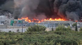 Waste Serv Malta on fire