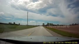 Lorry smashes into car at crossroads