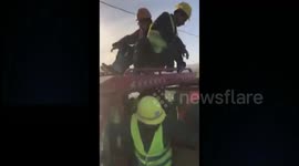 Driver gets caught bundling 13 people onto 3 seat vehicle