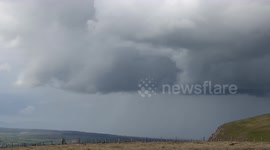 Storm Clouds Passing Benbradagh Mountain Summit