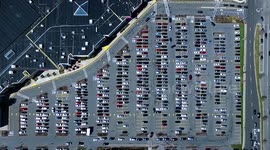 Busy Parking Lot - Drone Time-Lapse