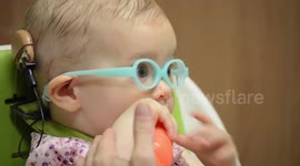 Adorable toddler hears her mum's voice clearly for the first time