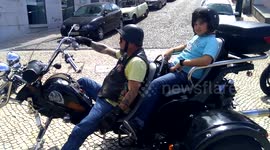 Motorbike Charity race in Coimbra , Portugal