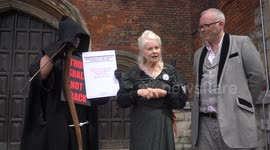 Dame Vivienne Westwood gives speech against fracking at Lambeth Palace