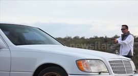 Shooting Matt in Bulletproof Mercedes S600