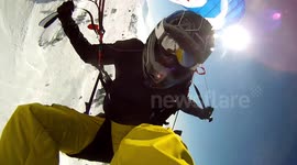 Dramatic speed riding crash in the French Alps