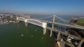 Quadcopter drone near Tamar bridge which now becoming a problem and a danger issues