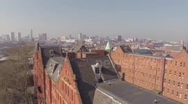 Sunshine over Birmingham Aerial FULL HD 1920p footage