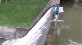 Porth Reservoir Dam Slide