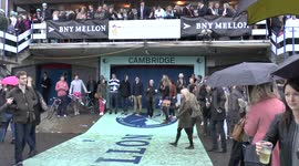 The 160th University Boat Race, UK - Cambridge Team Entrance