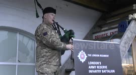 The 160th University Boat Race, UK - Army Bagpipe Player - Part 1