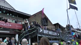 The 160th University Boat Race, UK - Packed out boat houses