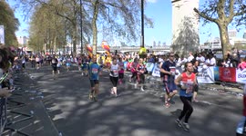 London Marathon 2014 - Running down to Westminster