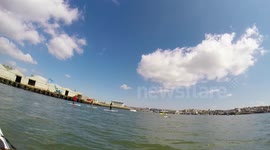 kayaking under sail  up the river plym to the most kayak friendly pub in the southwest
