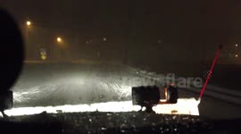 Driving through a Blizzard