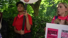London: Protest against Trump's Global Gag ruling, UK