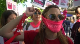 London: Protest against Trump's Global Gag ruling, UK