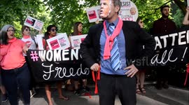 Activists protest against Trump's 'global gag rule'