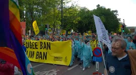 March against Donald Trump in Brussels (Amnesty International)