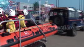 Volunteers double lifeboat launch