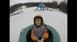 Tubing at Lake Louise,  AB!
