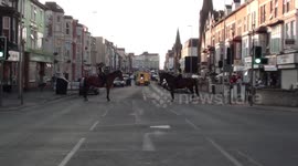 mounted police close off dickson road 2nd night  running